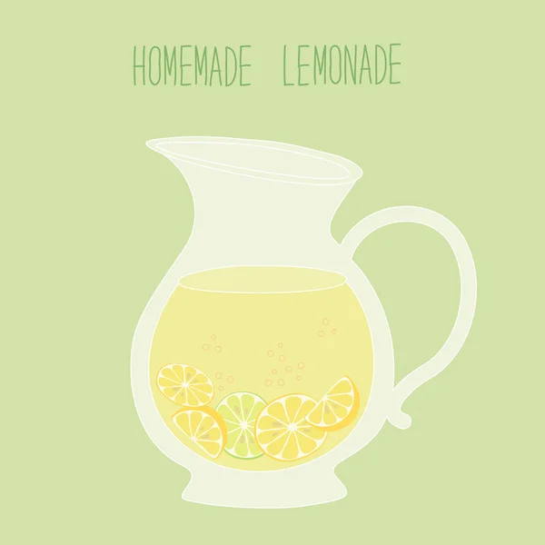 Tarjeta con limonada fresca — Vector de stock