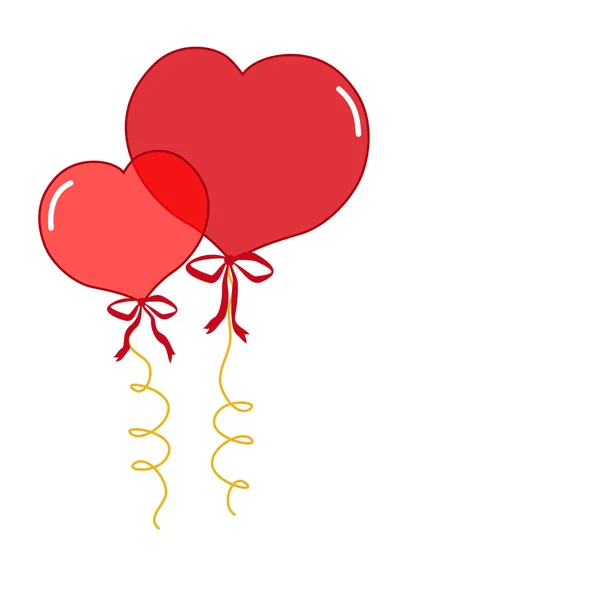 Валентина повітряні кулі у формі серця — стоковий вектор