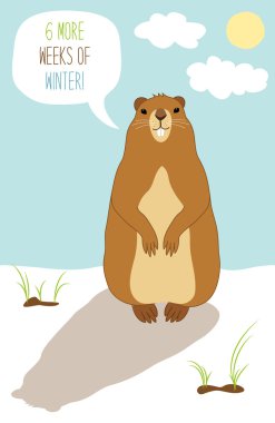 Şirin köstebek günü kartı