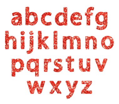 Vintage kırmızı parlak harfler