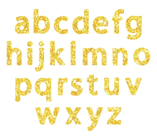 Letras douradas vintage glitter —  Vetores de Stock