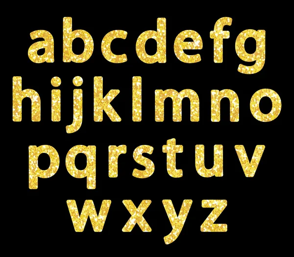 Vintage golden glitter letters — Stock Vector