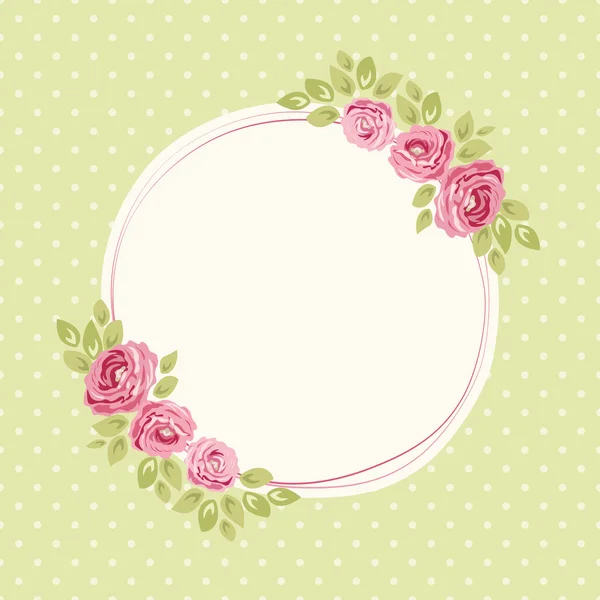 Lindo marco con rosas — Vector de stock