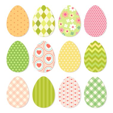 colorful textured Easter eggs