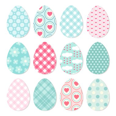 colorful textured Easter eggs