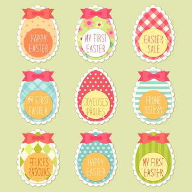 Cute childish colorful Easter eggs