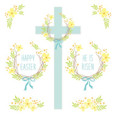 Şirin rustik Paskalya çelenk