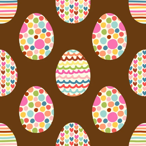 Fondo de Pascua con huevos coloridos — Vector de stock