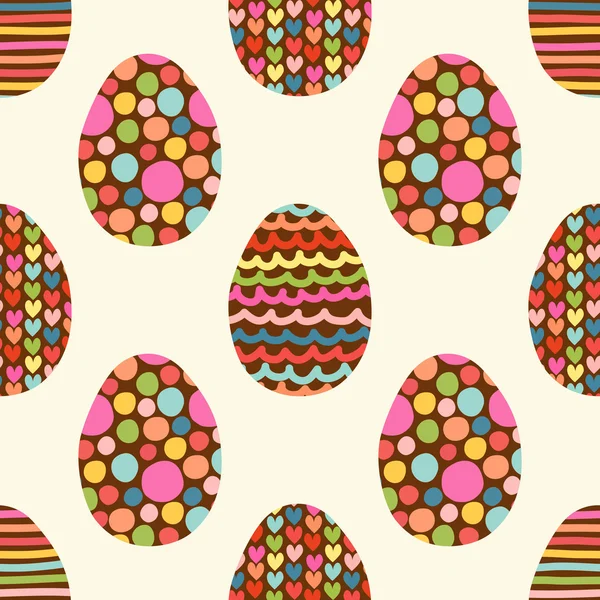 Fondo de Pascua con huevos coloridos — Vector de stock