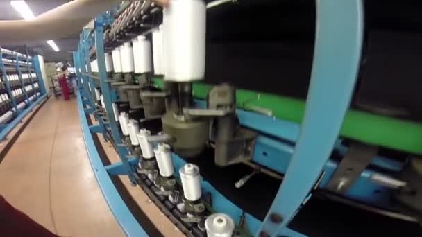 Travailleuses diligentes dans une usine textile — Video