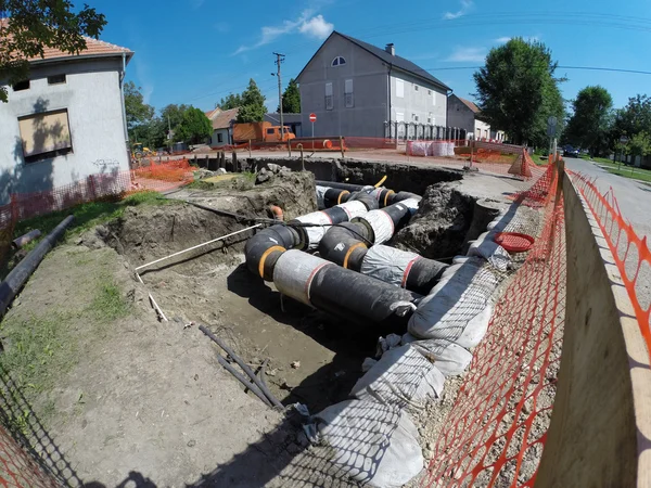 District Heating Pipes — Stock Photo, Image