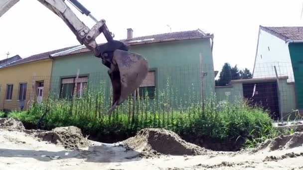 Excavator Bucket in Action — Stock Video