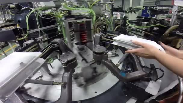 Automatyzacji przemysłu włókienniczego — Wideo stockowe