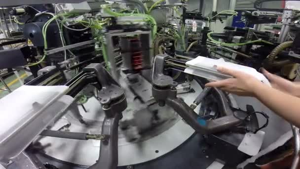 Automazione dell'industria tessile — Video Stock