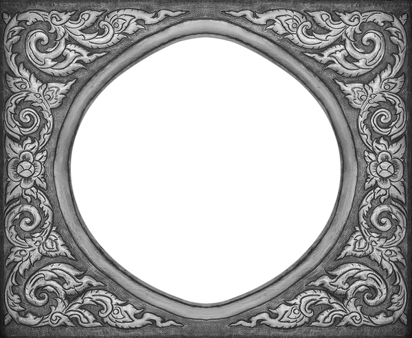 Ovale zilveren afbeeldingsframe — Stockfoto