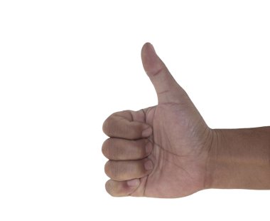 adam el işareti izole