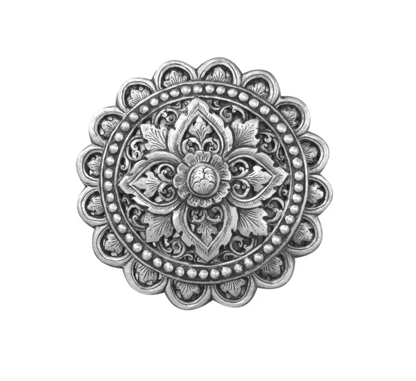 Background floral carved silver — Stock Photo, Image