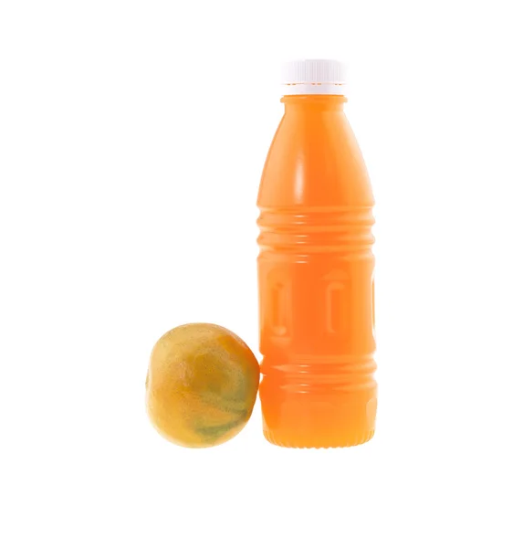 Flaska apelsinjuice tangerine — Stockfoto