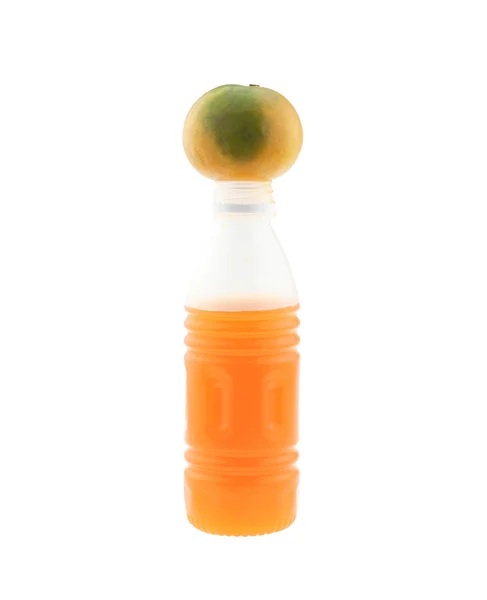 Butelkę soku pomarańczowego tangerine — Zdjęcie stockowe