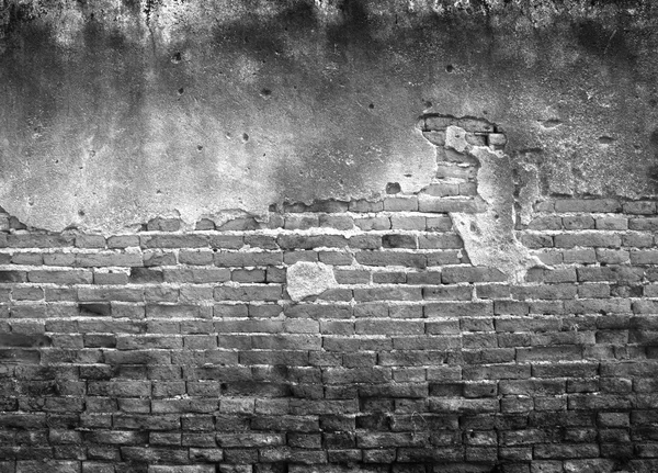 Cracked ancient old brick wall — Stock Photo, Image