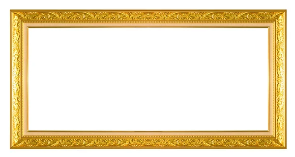 Gold Old Picture Frame White Background Stock Photo