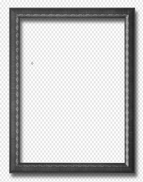 Black picture frame isolated on transparent background
