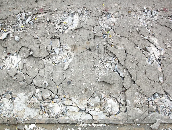 Cement fraktur ytan förstörelse — Stockfoto