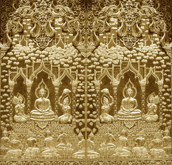 Буддийский храм резьбы по дереву — стоковое фото