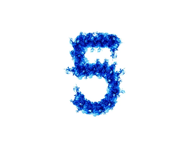 Cinque forme una fiamma blu — Foto Stock