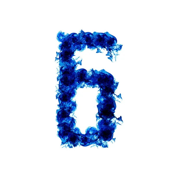 Šestá forma modrý plamen — Stock fotografie