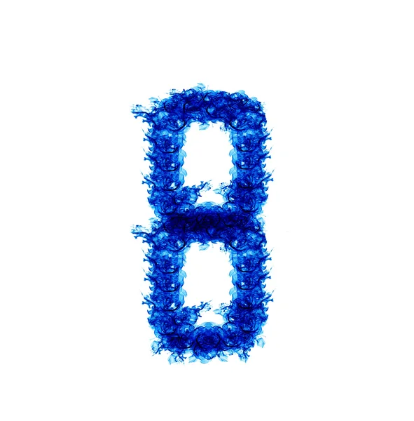 Acht Muster blaue Flammen — Stockfoto