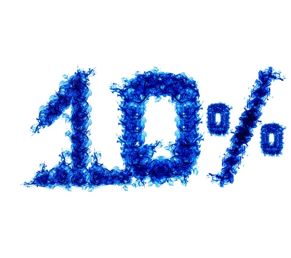 Ten percent of the blue flame — Stock Photo, Image