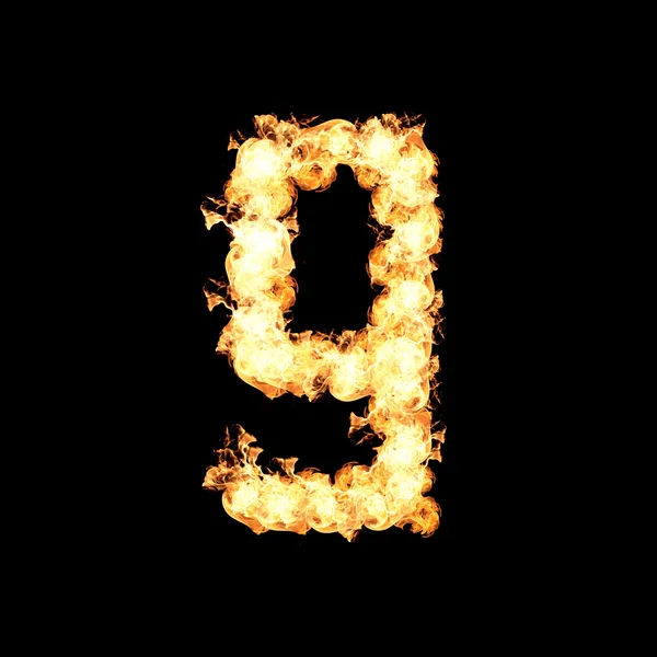 Abstraktní plamen deváté číslo — Stock fotografie