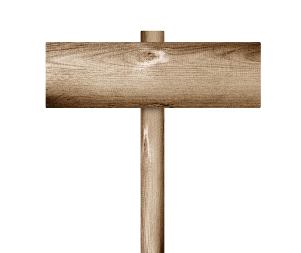 Oude bruine houten teken — Stockfoto