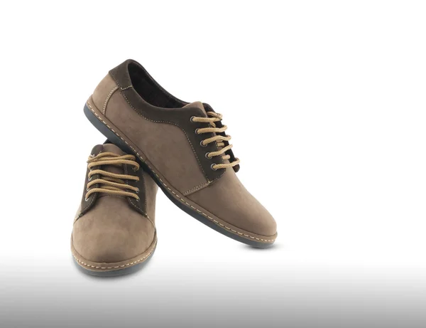 Herren Schuhe aus braunem Leder — Stockfoto