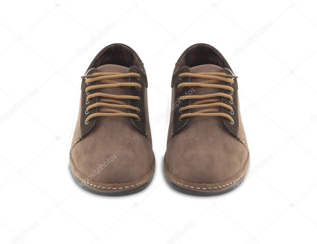 Brown leather mens shoes