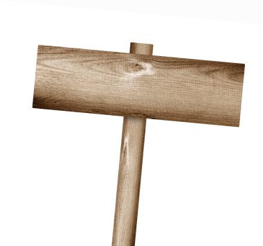 Eski kahverengi ahşap işareti 