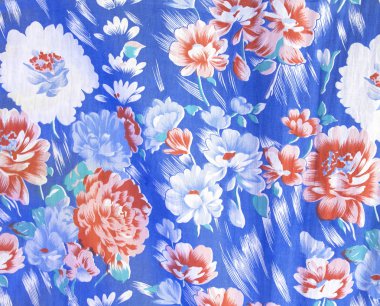 Basma çiçek duvar kağıdı doku