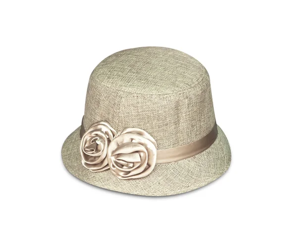 Mode witte hoed — Stockfoto