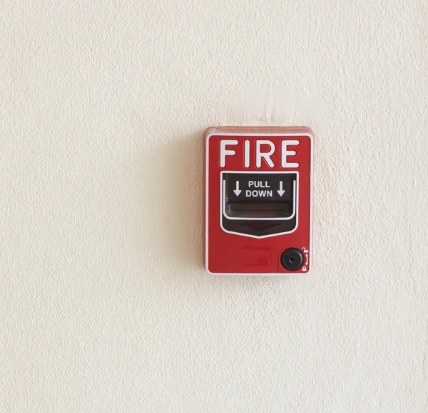 Emergency button fire break glass — Stock Photo, Image