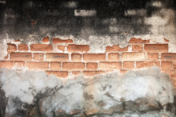 Viejo sucio pared de ladrillo negro —  Fotos de Stock