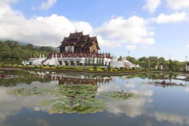 Ho Kraliyet flora Fuarı'nda bina kham luang Kuzey Tayland tarzı