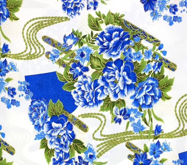 Fabric flowers wallpaper — Stock Photo, Image