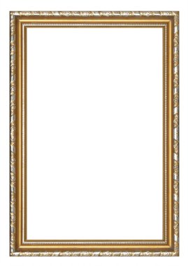 Picture frame gold wood frame