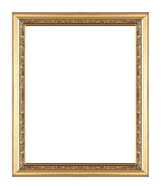 Picture frame gold wood frame — 图库照片
