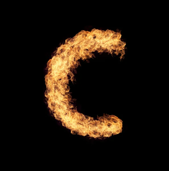 Letras en inglés Flames —  Fotos de Stock