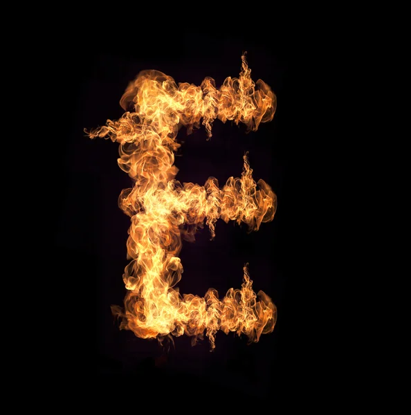 Letras en inglés Flames — Foto de Stock