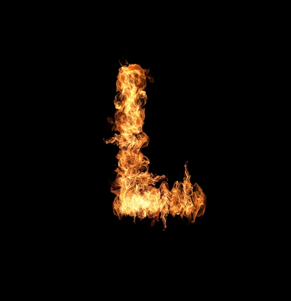 Letras en inglés Flames — Foto de Stock