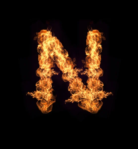 English letters Flames — Stock Photo, Image