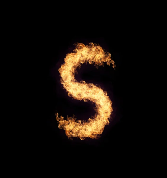 Angol betűk lángok — Stock Fotó